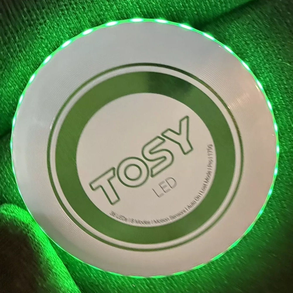 TOSY Green Flying Disc 36 LEDs Frisbee Extremely Bright Flying Disc Smart Modes